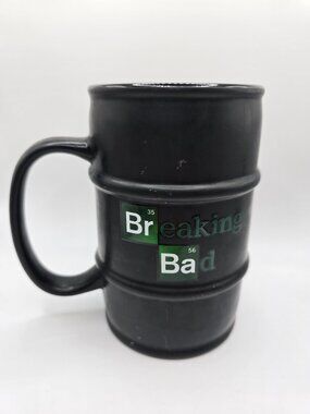 2014 Just Funky Black Breaking Bad Barrel Shaped Coffee Mug